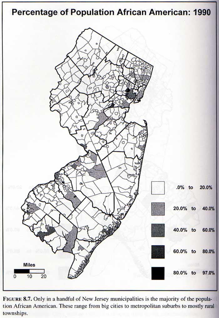 Percentage of Population African American: 1990