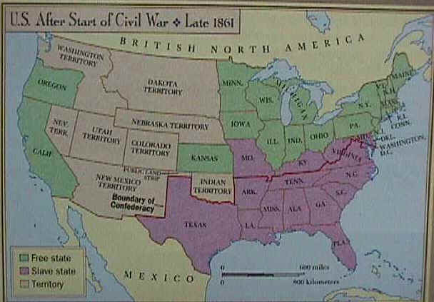 U.S. After Start of Civil War - Late 1861