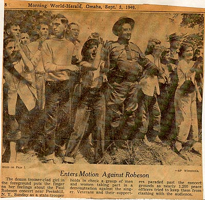 Photograph from Morning World Herald, Omaha. 5 September 1949
