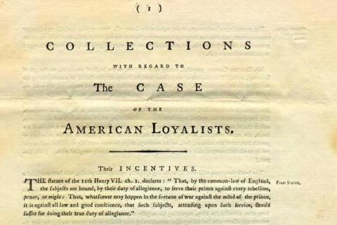 The Case of the American Loyalists