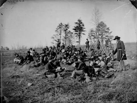 Soldiers Resting after Drill Reading Letters