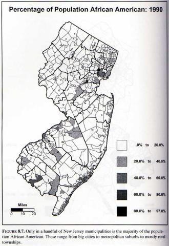 Percentage of Population African American: 1990