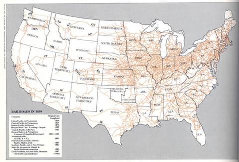 Railroads in 1890