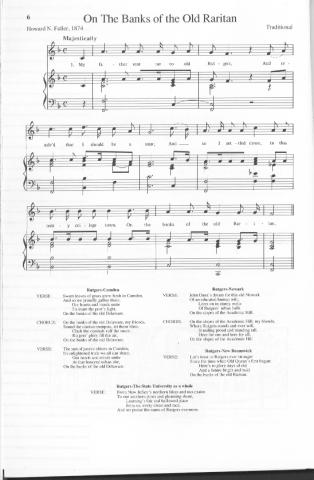 Rutgers Song - On the Banks of the Old Raritan Sheet Music